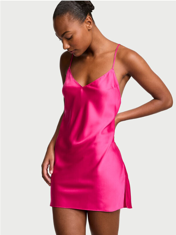 Victoria's Secret Satin Open-Back Slip Dress