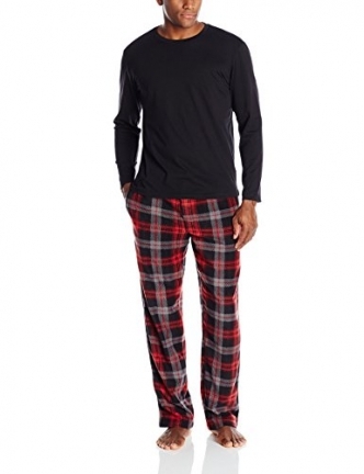 세이브돈(savdon),Majestic International Men's Knit Top and Flannel Pant Set
