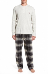 Majestic International Nifty Gift Henley Shirt & Lounge Pants