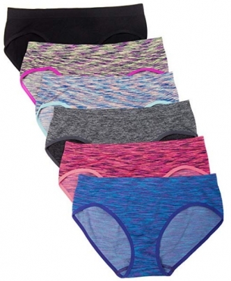 세이브돈(savdon),[90~115 /6장 묶음]Kalon 6 Pack Women's Hipster Brief Nylon Spandex Underwear