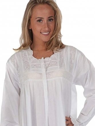 세이브돈(savdon),The 1 for U Henrietta 100% Cotton Victorian Nightgown Pockets