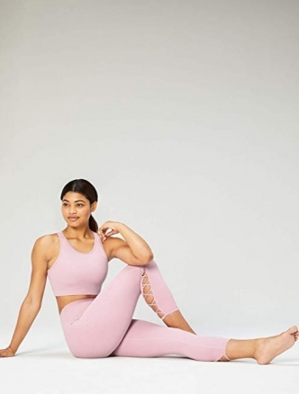 세이브돈(savdon),[허리 24.5"~45.5"]Core 10 Women's (XS-3X) High Waist Yoga Lattice 7/8 Crop Legging - 24"
