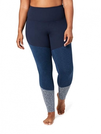 세이브돈(savdon),[허리 24.5"~45.5"]Core 10 Women's Bold Colorblock High Waist Yoga Full-Length Legging-28" (XS-XL, Plus Size 1X-3X)