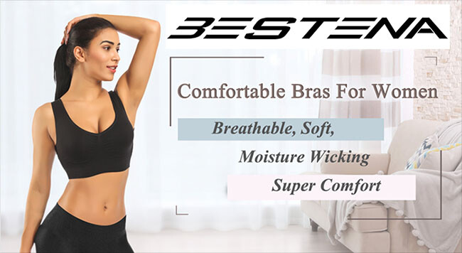 Comfort Bra, 2 Pack Seamless Removable Pads Sleep Bras, Yoga Bra