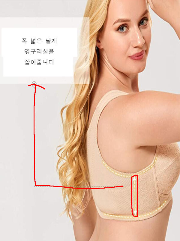 세이브돈(savdon),DELIMIRA Women's Posture Bra Back Support Front Closure Wireless Lace Cotton