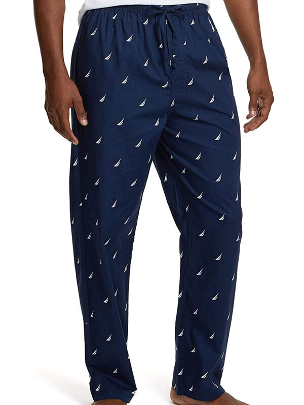 세이브돈(savdon),[허리30"~45"]Nautica Men's Soft Woven 100% Cotton Elastic Waistband Sleep Pajama Pant