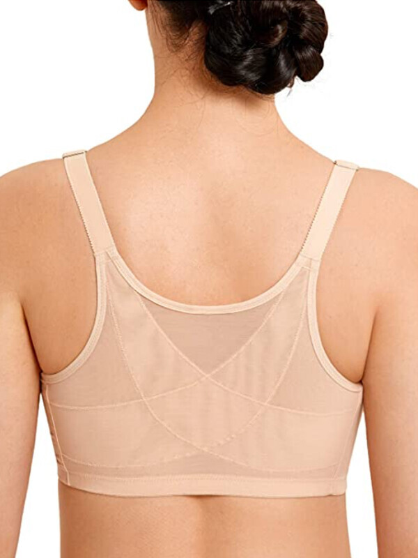 세이브돈(savdon),LAUDINE Women's Front Closure Lace Wireless Back Support Posture Bra Plus Size