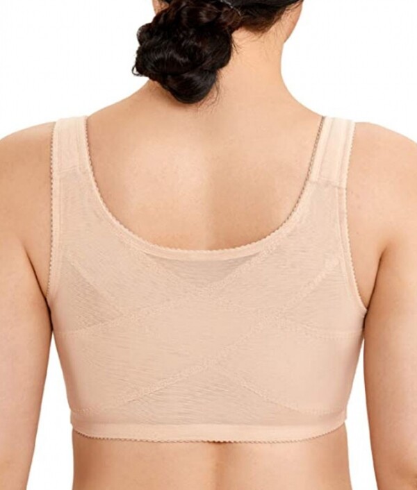 세이브돈(savdon),LAUDINE Women's Cotton Plus Size Front Closure Wireless Support Posture Bra