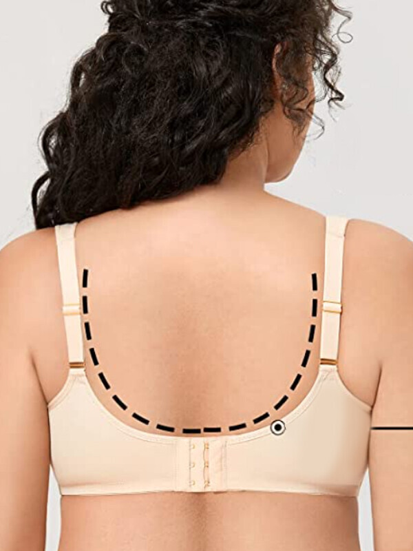 세이브돈(savdon),DELIMIRA Women's Plus Size Minimizer Bra Full Coverage Underwire Support T Shirt