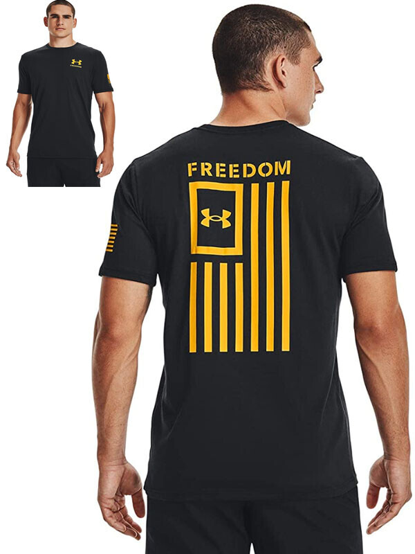 [XS-5XL}Under Armour Men's New Freedom Flag T-Shirt