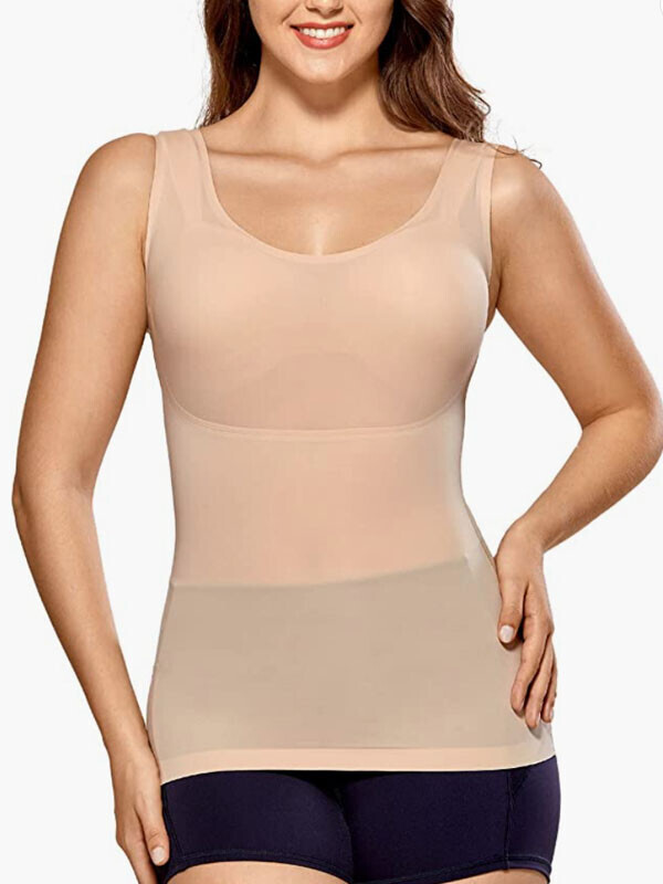 [XS-3X]DELIMIRA Women's Shapewear Tank Tops Tummy Control Seamless Shaping Camisole