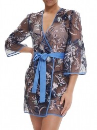 RC/Shannon Embroidered Sheer Robe