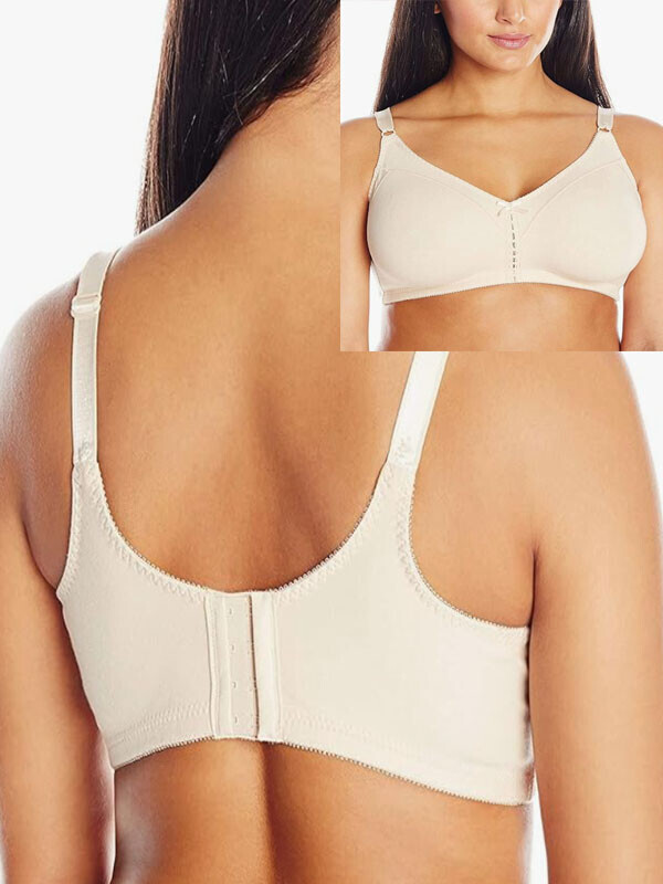 B/Bali Double Support Wireless Bra, Full-Coverage Wirefree T-Shirt Bra
