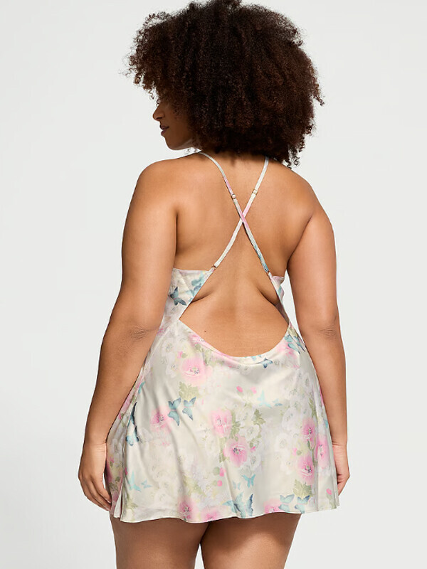 Victoria's Secret Satin Open-Back Slip Dress