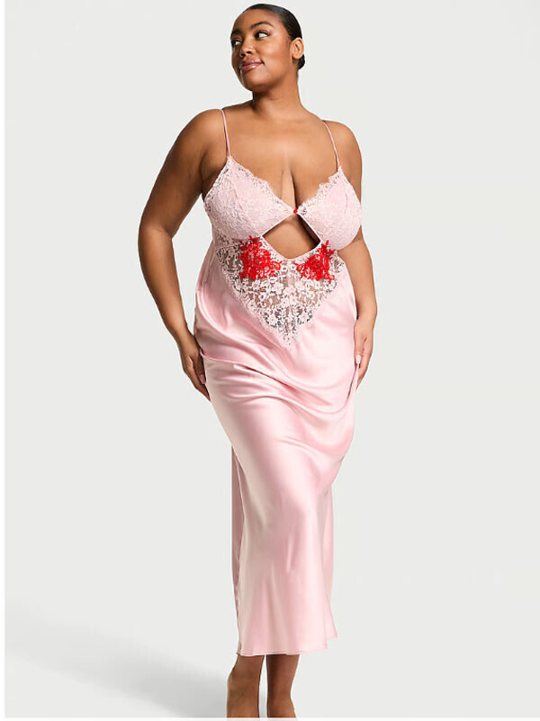 Victoria's Secret Dare to Dream Lace & Satin Long Slip