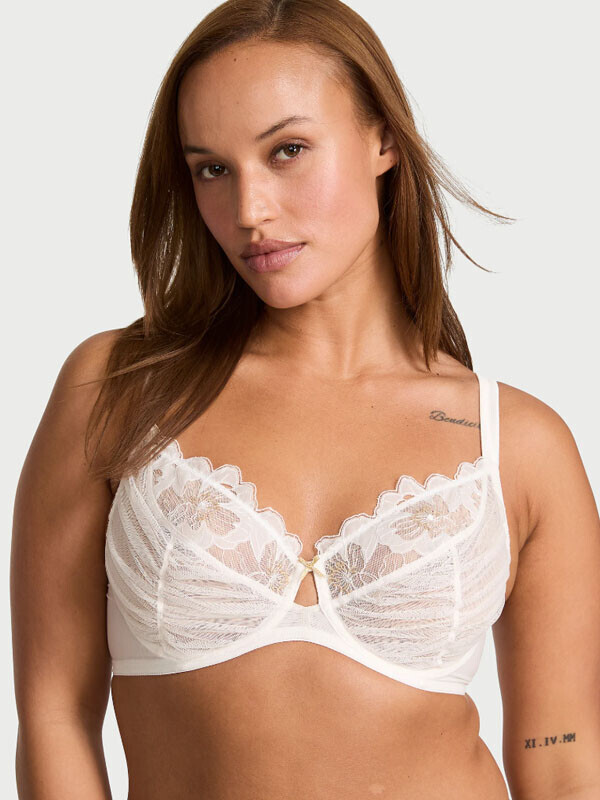 세이브돈(savdon),[세트] Victorias Secret DA- The Fabulous by Victoria's Secret Wisteria Embroidery Unlined Full-Cup Bra & Peony Embroidery Brazilian Panty