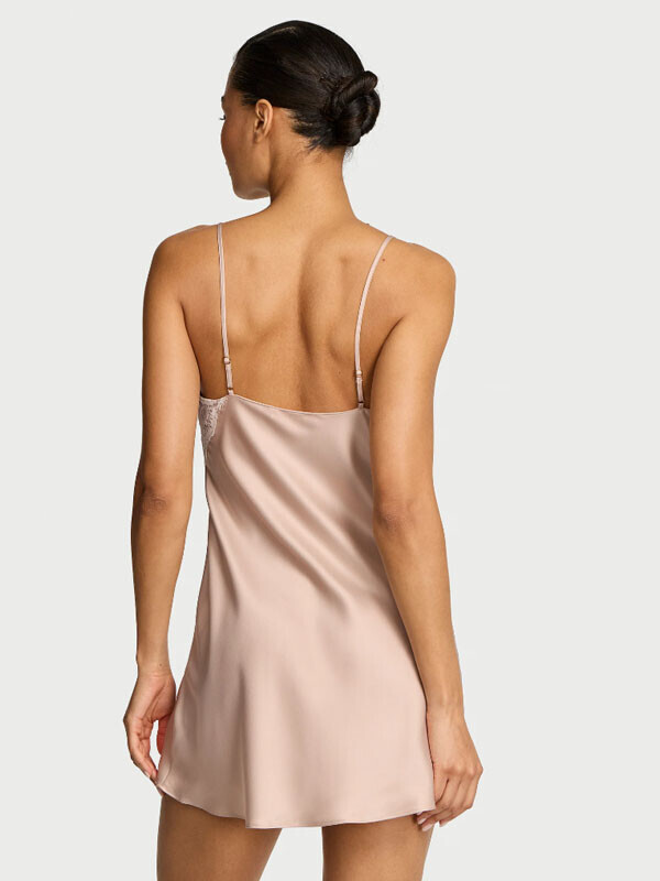 세이브돈(savdon),Victorias Secret Satin Lace-Trim Short Slip Dress
