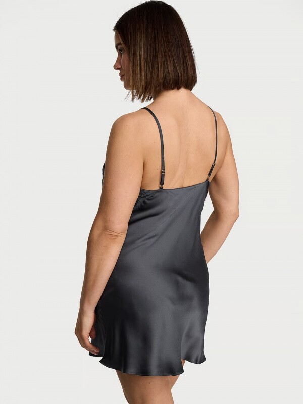 세이브돈(savdon),Victorias Secret Satin Lace-Trim Short Slip Dress