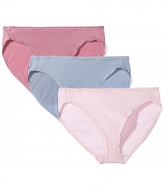 세이브돈(savdon),[90-115/ 3장묶음]Arabella Women's Soft Microfiber Panty with Picot Trim, 3 Pack