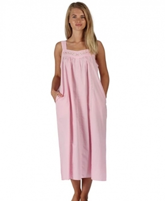 세이브돈(savdon),The 1 for U Nightgown 100% Cotton Sleeveless + Pockets Meghan