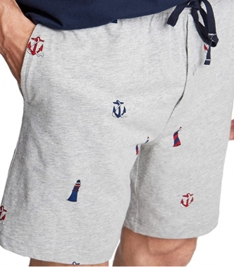 세이브돈(savdon),[허리30"~41"]Nautica Men's Soft Knit 100% Cotton Elastic Waistband Sleep Lounge Short
