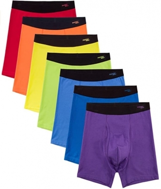 세이브돈(savdon),[26~46"/7장묶음]INNERSY Men's Boxer Briefs Cotton Stretchy Underwear 7 Pack